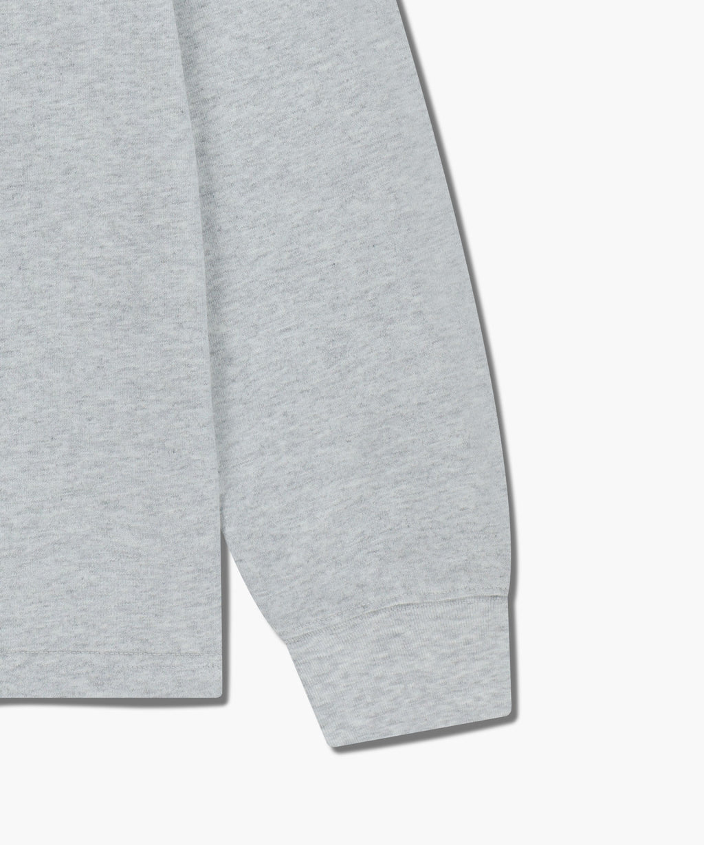 Marithe & Francois Girbaud - Crest Logo Jersey Polo Long Sleeve (Light Heather Gray) product image 9 | TRAB K-Fashion Australia