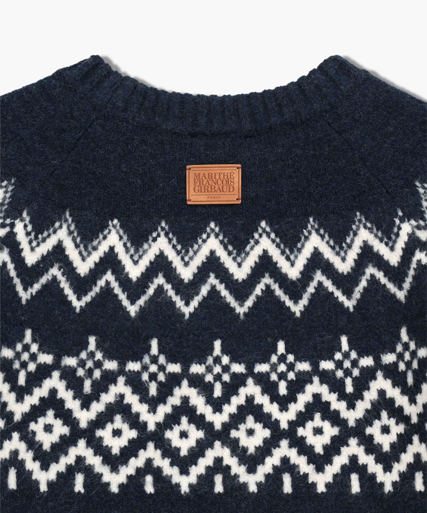 Marithe & Francois Girbaud - Fairisle Crew Neck Knit Pullover (Navy) product image 11 | TRAB K-Fashion Australia