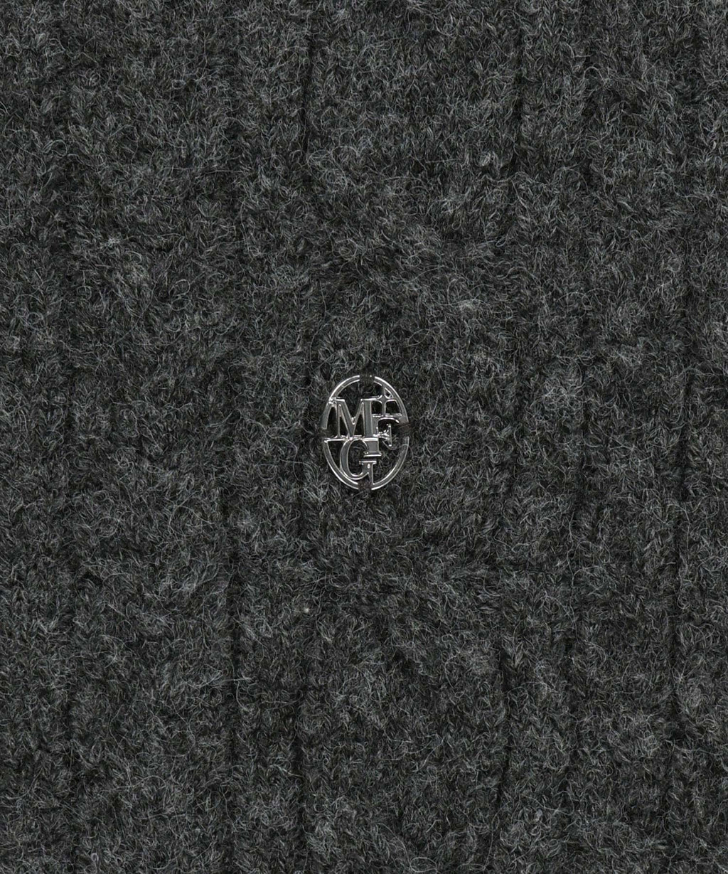 Marithe & Francois Girbaud - Side Ribbon Knit Vest (Charcoal) product image 9 | TRAB K-Fashion Australia