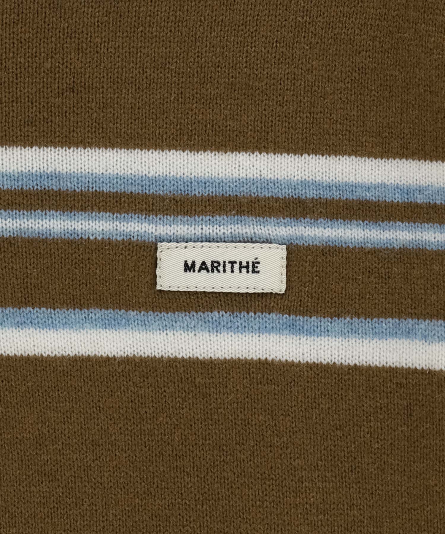 Marithe & Francois Girbaud - Regular Logo Stripe Polo Knit (Camel) product image 9 | TRAB K-Fashion Australia