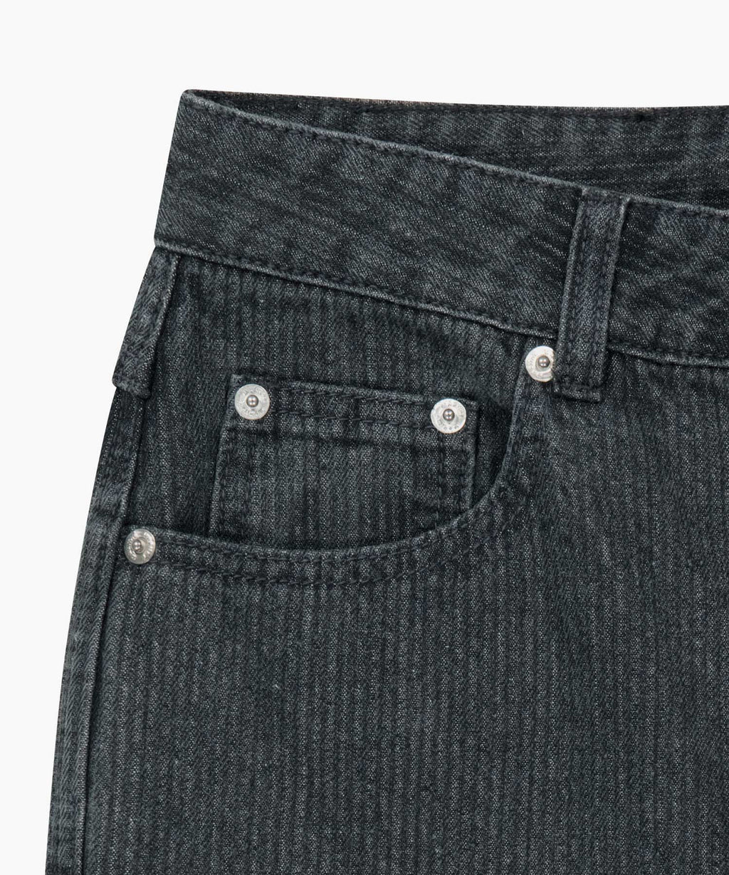 Marithe & Francois Girbaud - High Straight Stripe Denim Pants (Black) product image 9 | TRAB K-Fashion Australia