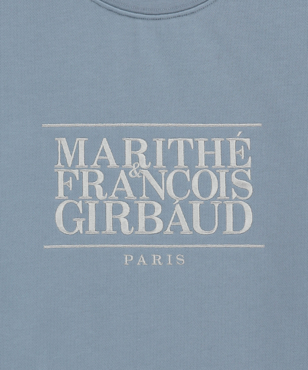 Marithe & Francois Girbaud - Classic Logo Crop Sweatshirt (Sky Blue) product image 9 | TRAB K-Fashion Australia
