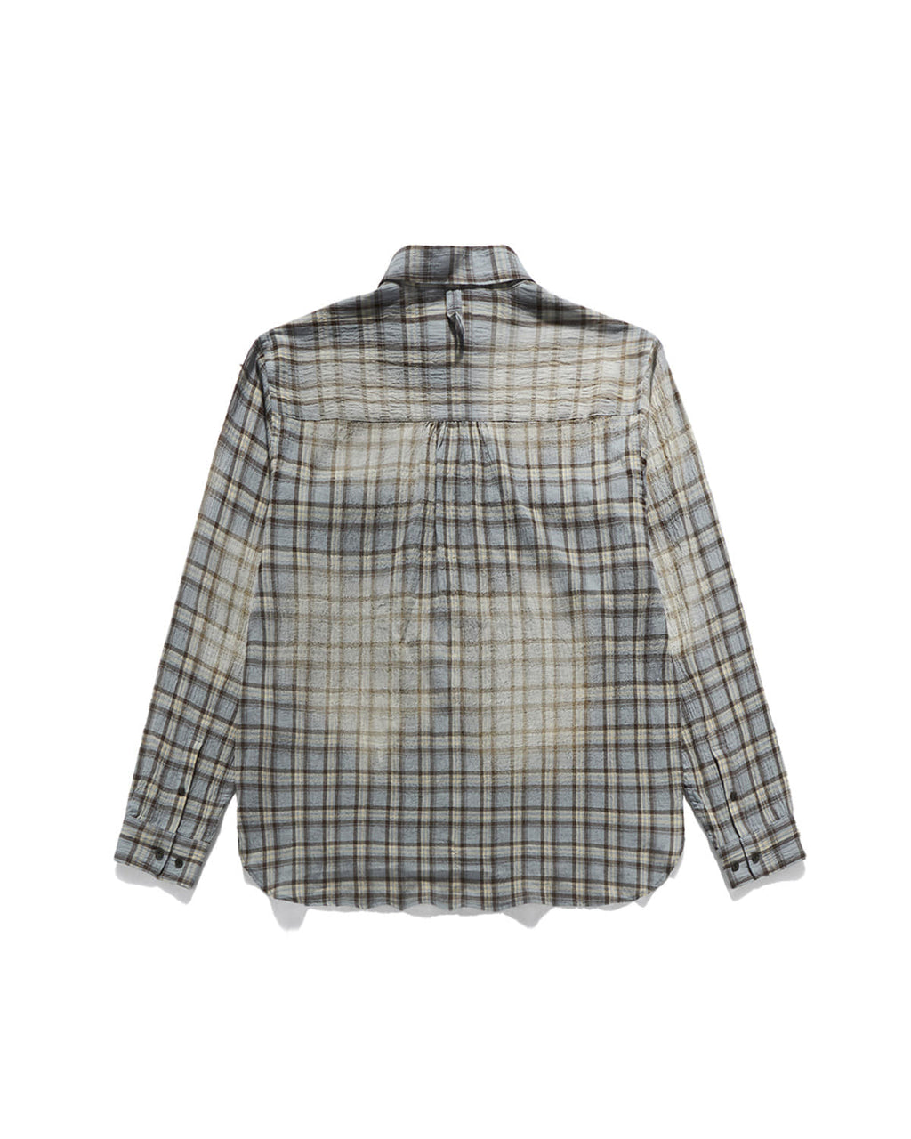 Eastlogue - Comfy Wide Shirts (L.blue & Beige Check) product image 2 | TRAB K-Fashion Australia