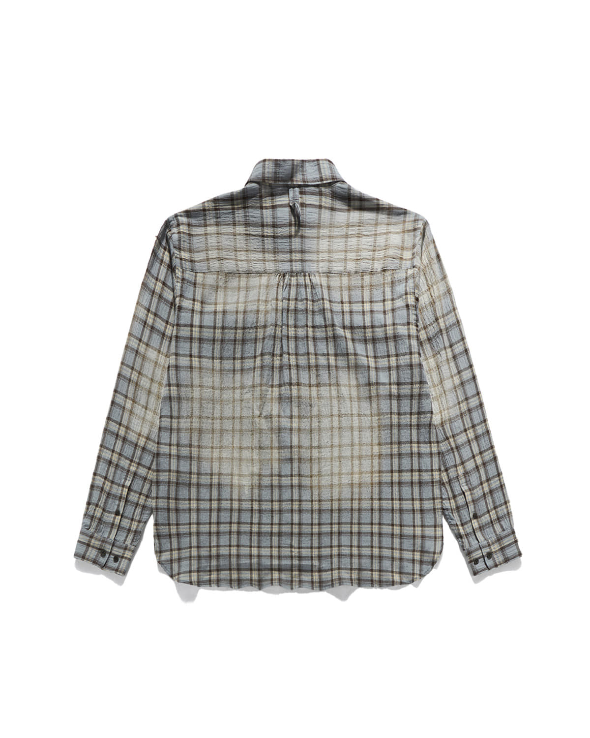 Eastlogue - Comfy Wide Shirts (L.blue & Beige Check) product image 2 | TRAB K-Fashion Australia