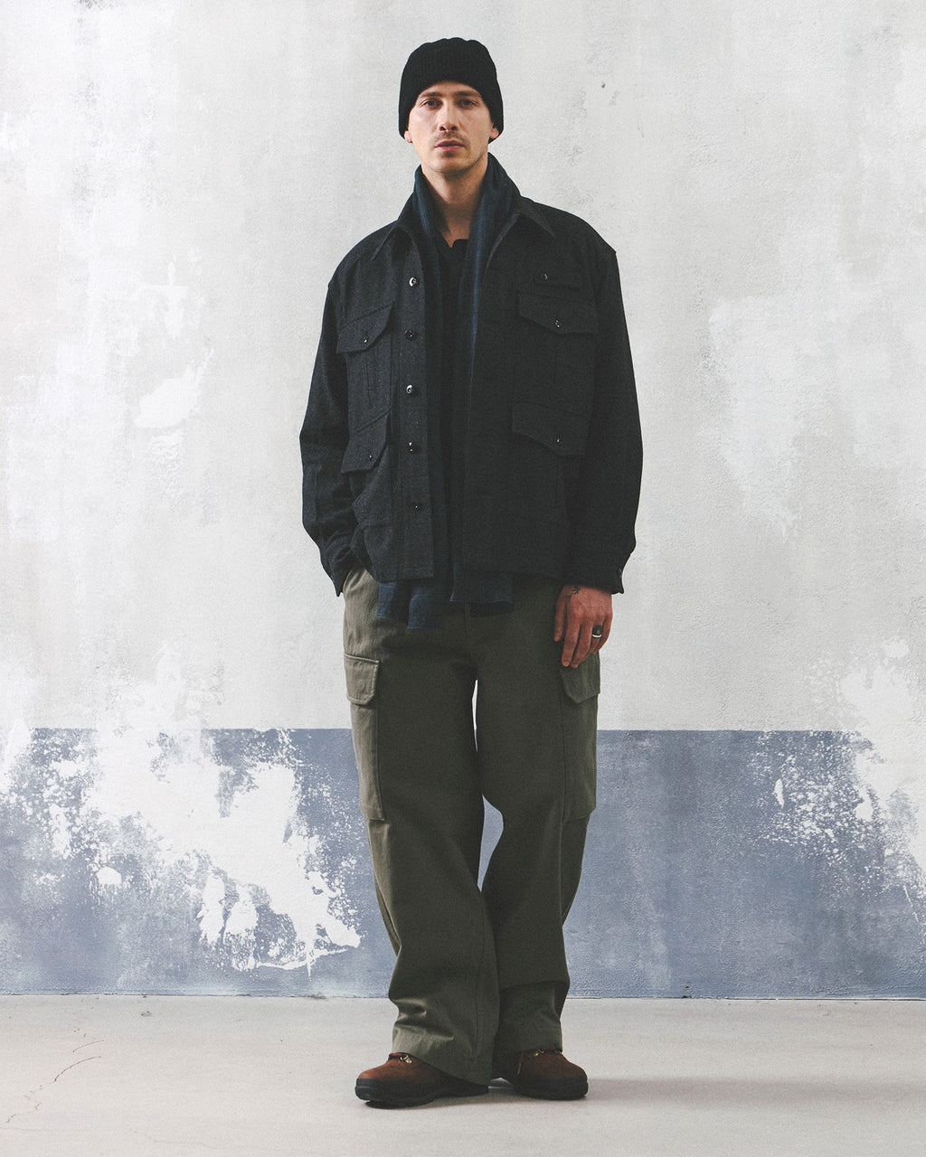 Eastlogue - Safari Field Shirts Jacket (Charcoal Wool) product image 1 | TRAB K-Fashion Australia