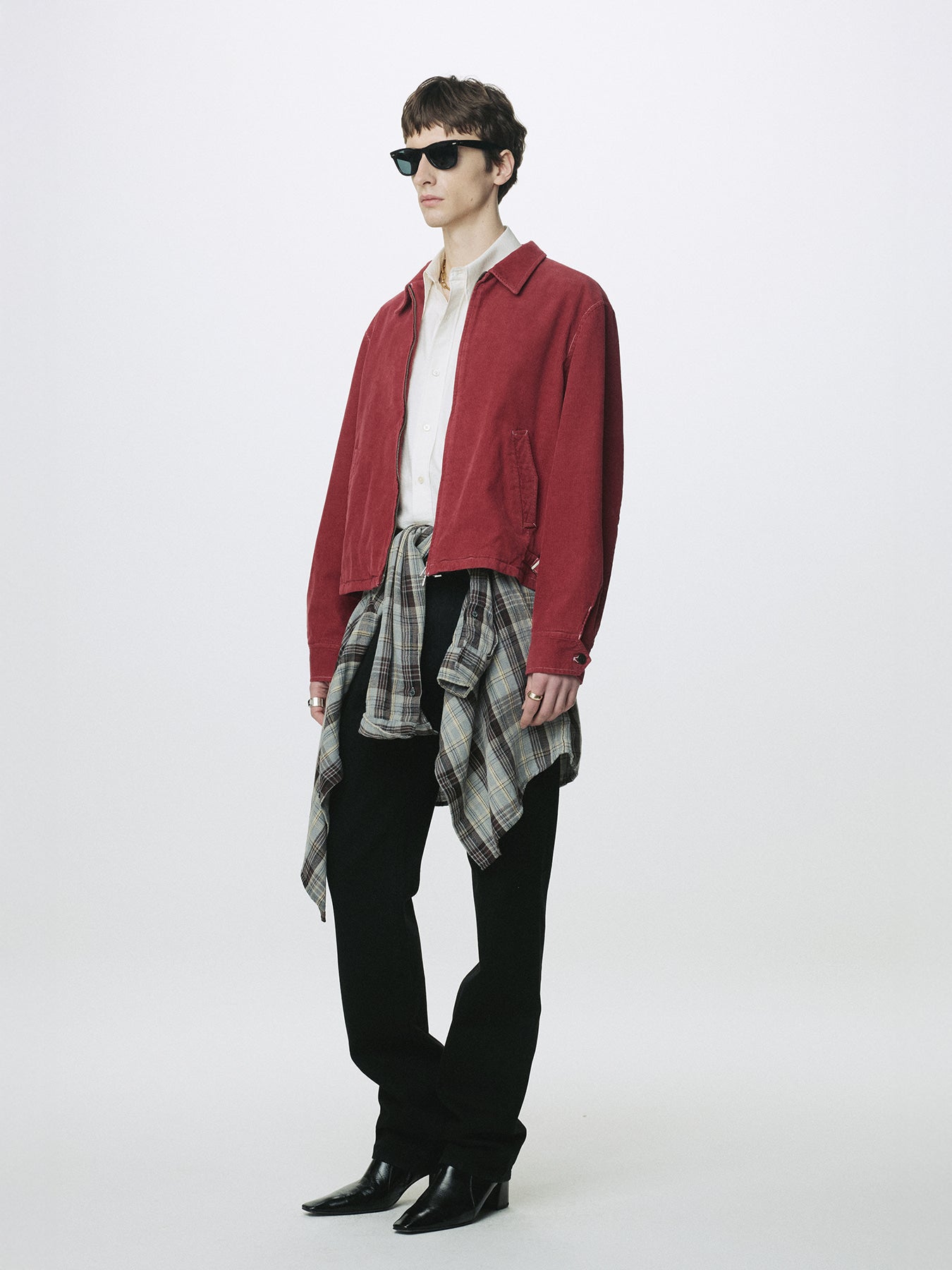 Tonywack - Garment Dyed Corduroy Zip Jacket (Faded Red) product image 3 | TRAB K-Fashion Australia