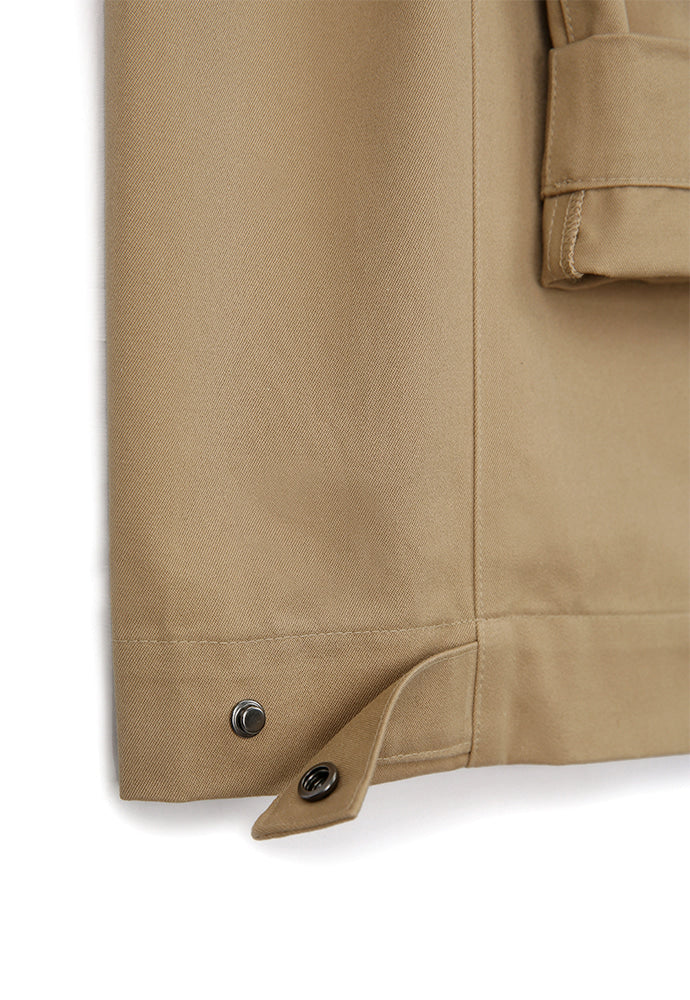Tonywack - Wide Cut Hidden Snap Closure Trousers (Beige) product image 12 | TRAB K-Fashion Australia