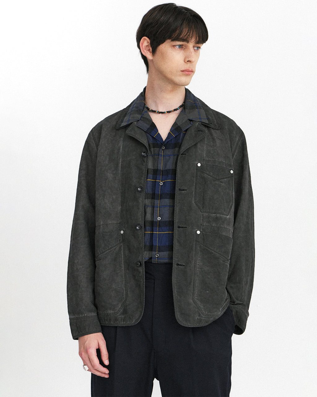 Eastlogue - Wanderer Chore Jacket (Black Dyeing Linen) product image 3 | TRAB K-Fashion Australia