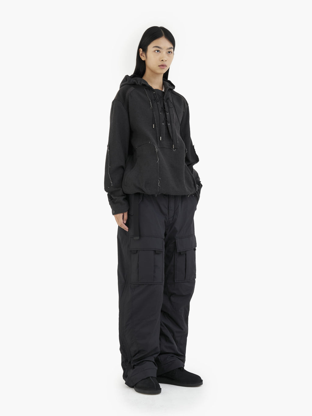 Jiyong Kim - Multi Pocket Insulate Trousers (Black) product image 2 | TRAB K-Fashion Australia