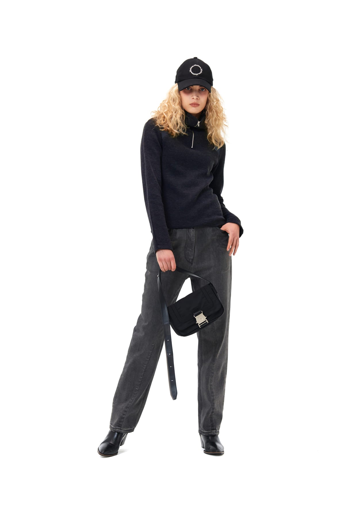 Matin Kim - Coating Washed Denim Pants (Black) product image 8 | TRAB K-Fashion Australia