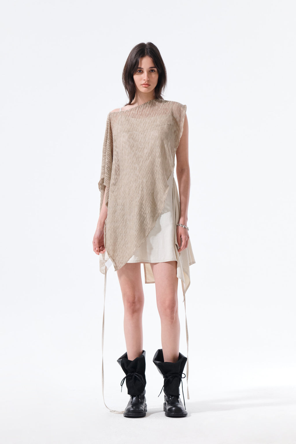 Matin Kim - Transformable Cover Up Scarf (Khaki) product image 10 | TRAB K-Fashion Australia