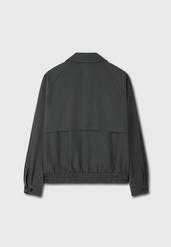 Tonywack - Hard Twist Wool Twill Gun Flap Blouson Jacket (Slate Grey) product image 10 | TRAB K-Fashion Australia