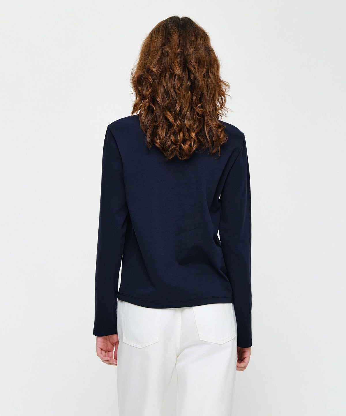 Marithe & Francois Girbaud - Small Classic Logo Long Sleeve Tee (Navy) product image 3 | TRAB K-Fashion Australia