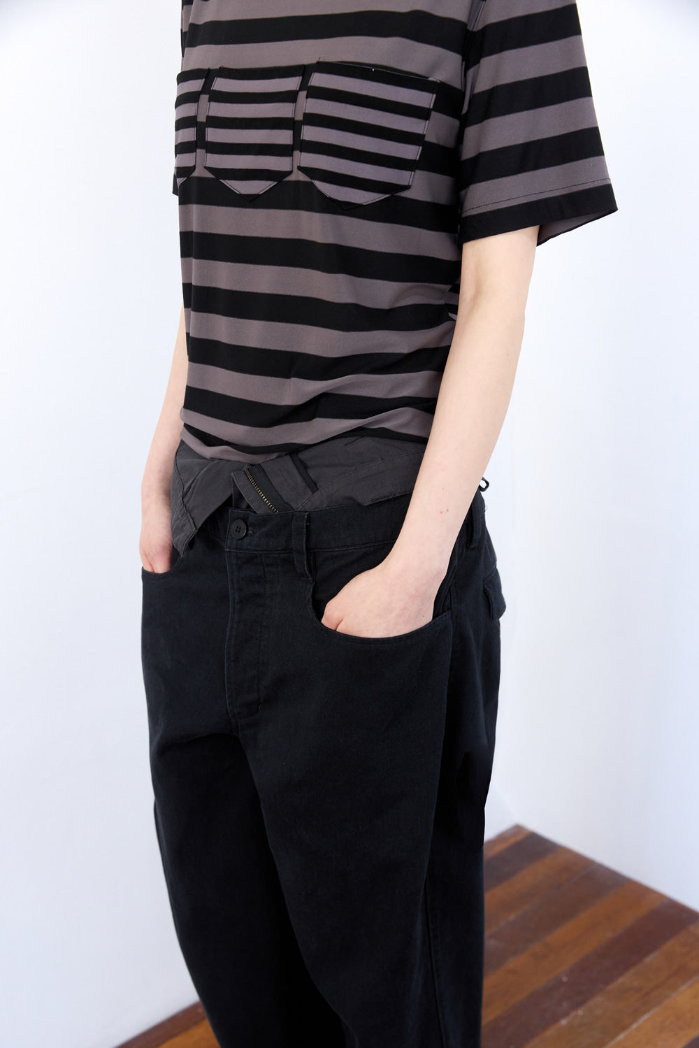 Hatchingroom - Double Waist Pants (Black) product image 15 | TRAB K-Fashion Australia