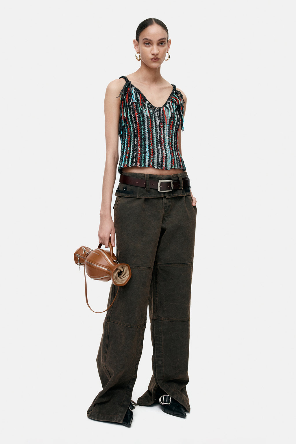 Andersson Bell - Peytona Fringed Hand Knitted Top (Multi) product image 3 | TRAB K-Fashion Australia