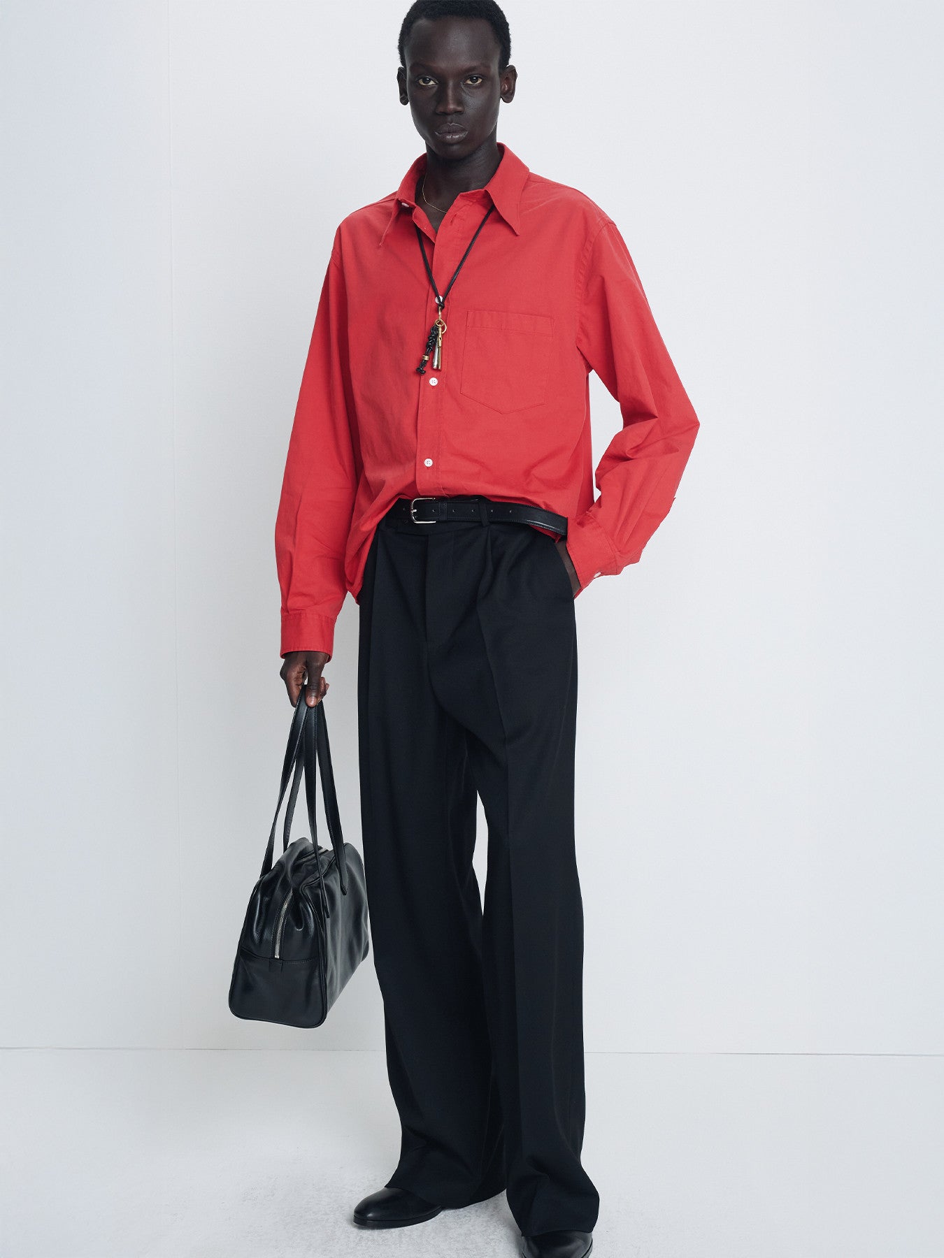 Tonywack - Washed Cotton Essential Shirt (Red) product image 3 | TRAB K-Fashion Australia