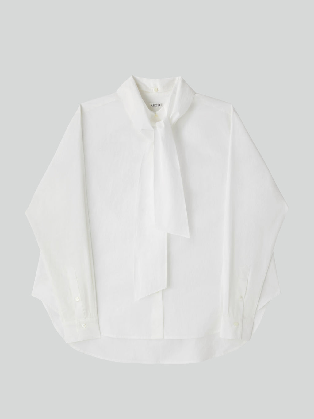 Recto - Detachable Scarf Cotton Shirt (Off White) product image 5 | TRAB K-Fashion Australia