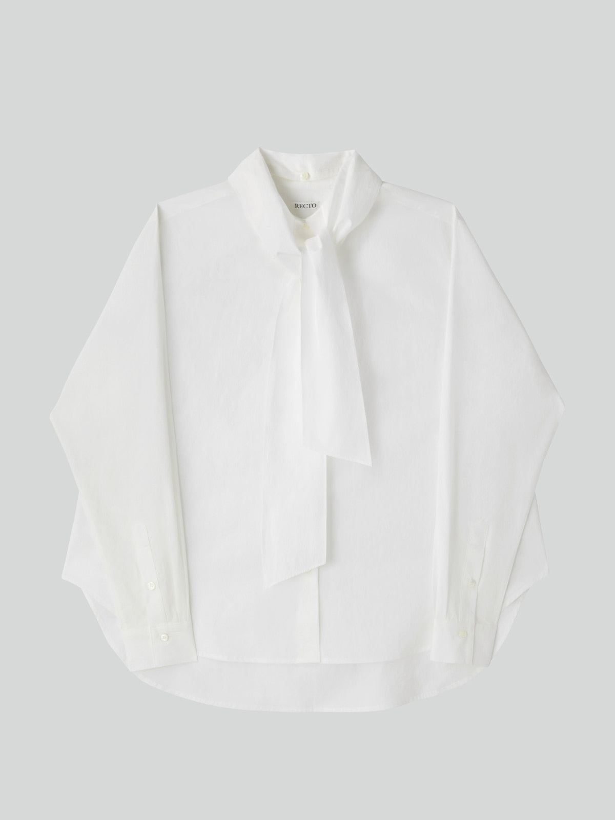 Recto - Detachable Scarf Cotton Shirt (Off White) product image 5 | TRAB K-Fashion Australia