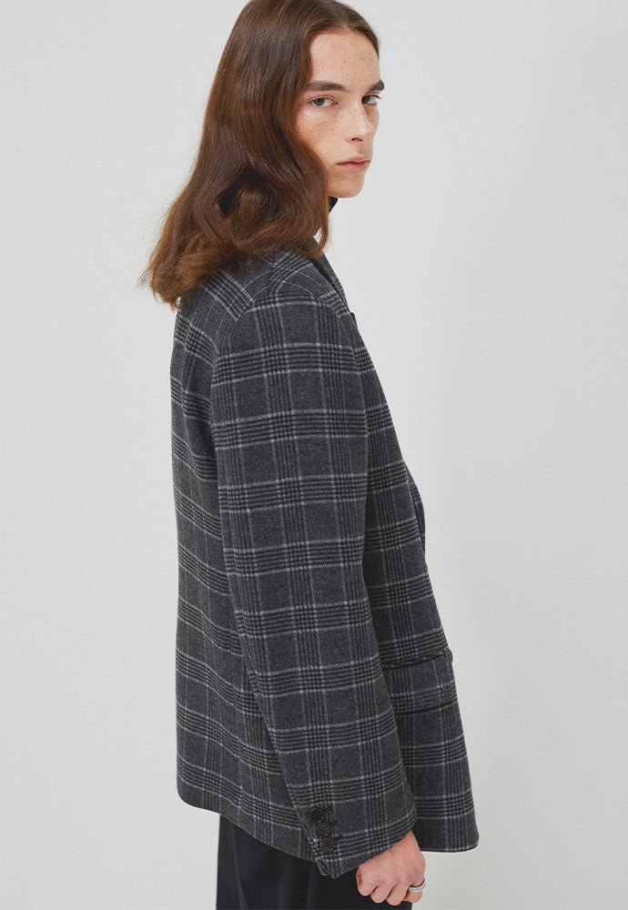 Tonywack - Rave Double Blazer (Grey Check (Australia Wool Winter Fabric)) product image 5 | TRAB K-Fashion Australia