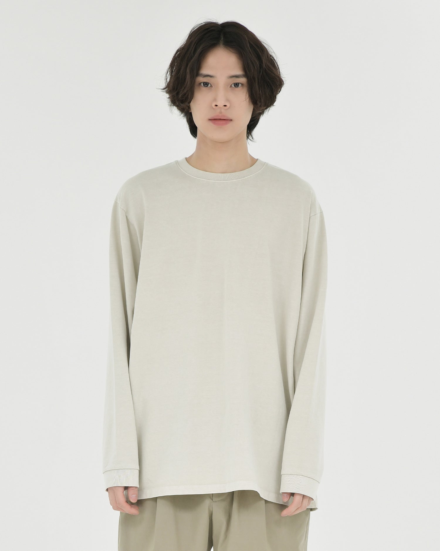 Brownyard - Washed Long Sleeve (Washed Beige) product image 1 | TRAB K-Fashion Australia