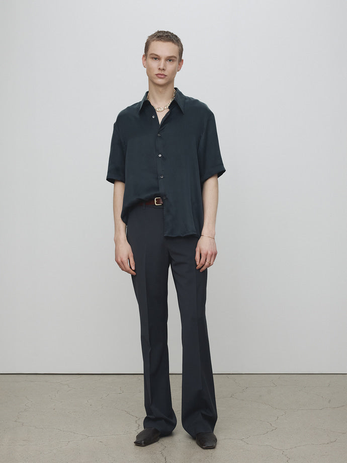 Tonywack - Fluid Cupro Shirt (Japanese Fabric) (Navy) product image 2 | TRAB K-Fashion Australia