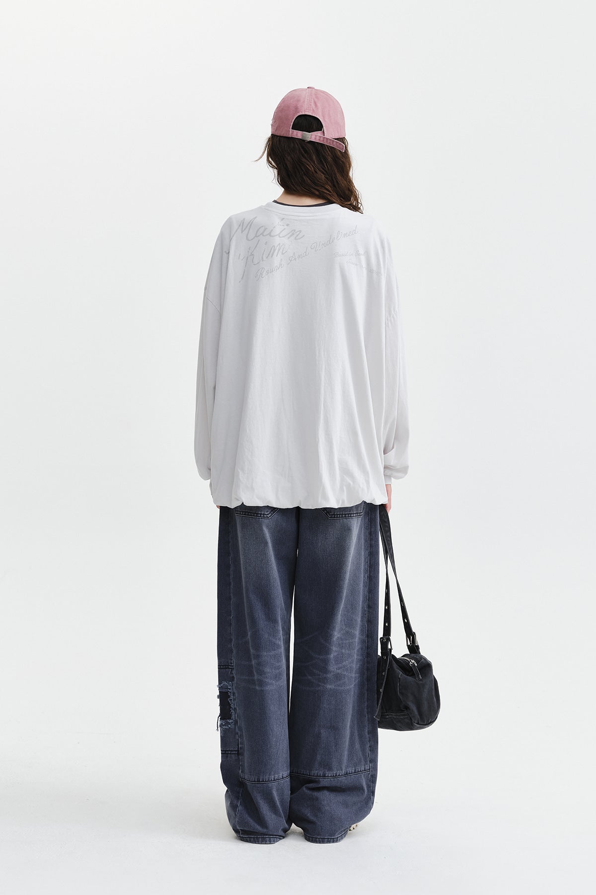Matin Kim - Blouson Hem Overfit Top (Light Grey) product image 8 | TRAB K-Fashion Australia