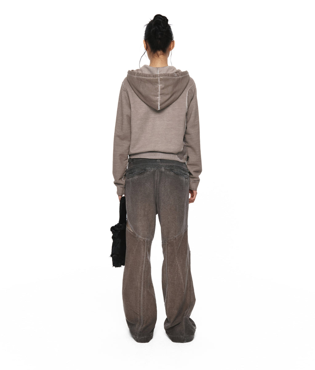 XLIM - Ep.8 Women 01 Hoodie Zipup (Washed Taupe) product image 3 | TRAB K-Fashion Australia