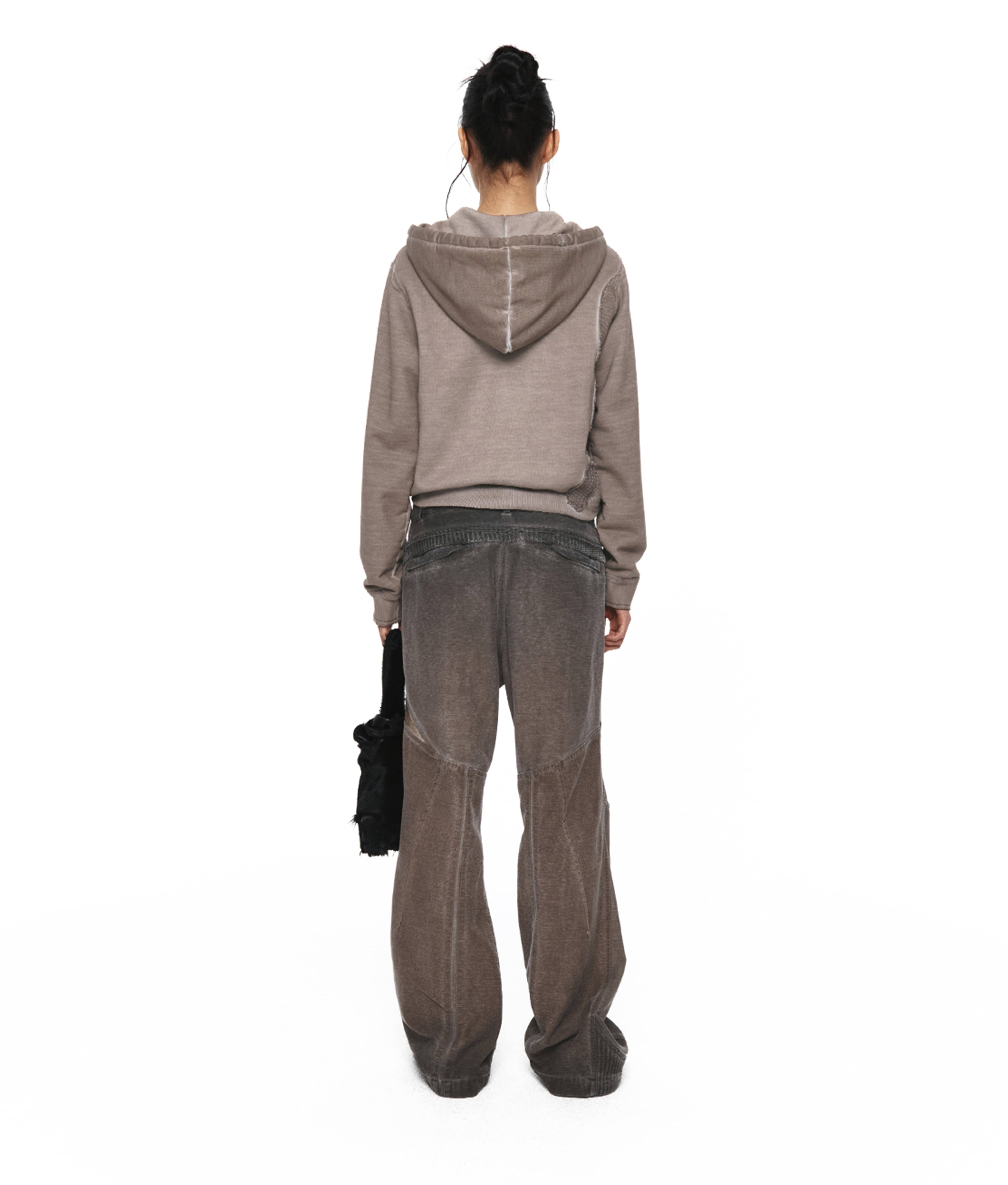 XLIM - Ep.8 Women 01 Hoodie Zipup (Washed Taupe) product image 3 | TRAB K-Fashion Australia