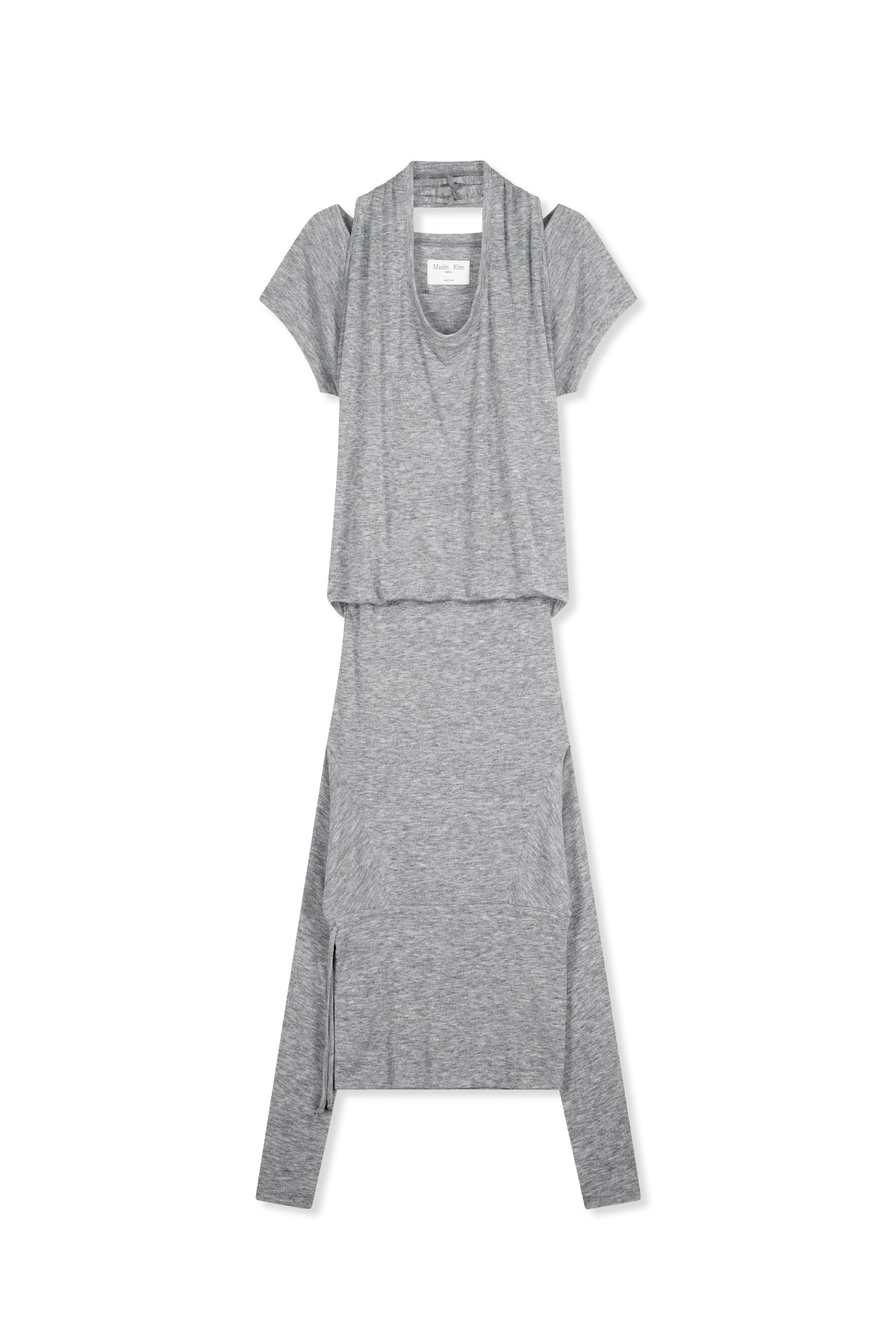 Matin Kim - Two Way Layered Jersey Dress (Grey) product image 1 | TRAB K-Fashion Australia