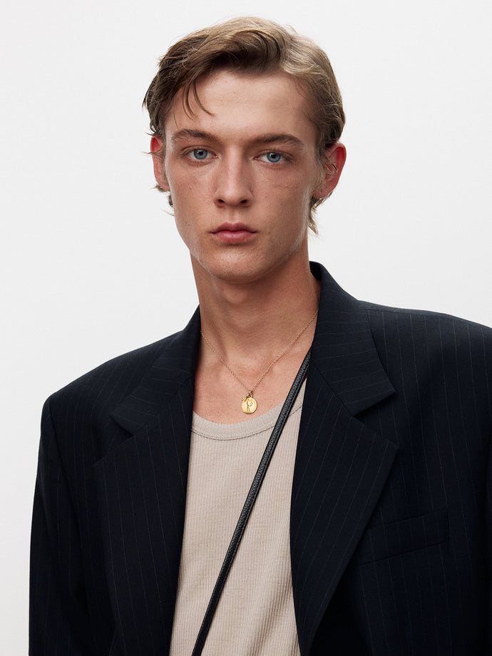 Tonywack - Striped Wool Relaxed Tailored Jacket (Navy Pinstripe) product image 7 | TRAB K-Fashion Australia