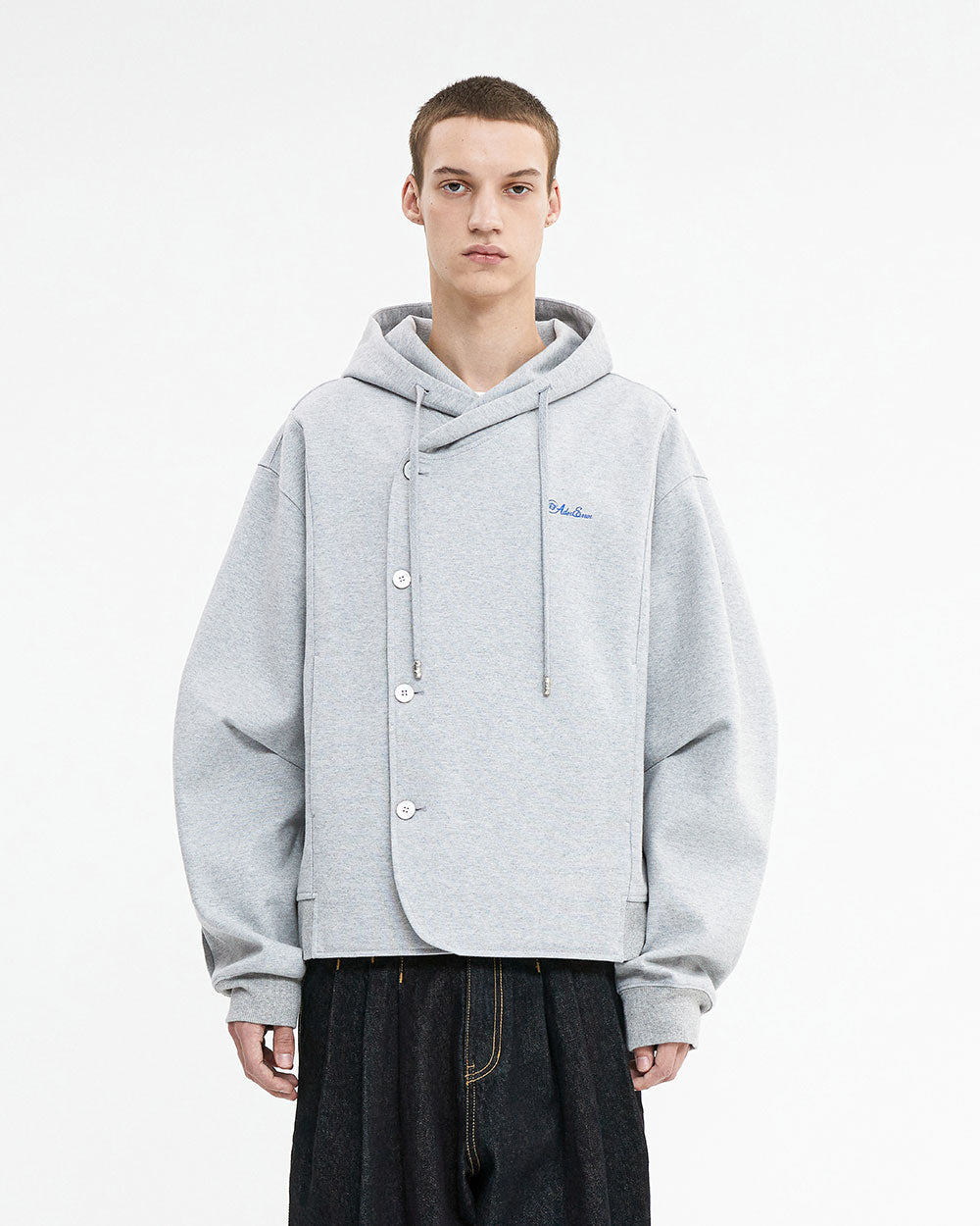 Ader Error - Fluic logo hoodie zip-up (Grey) product image 1 | TRAB K-Fashion Australia
