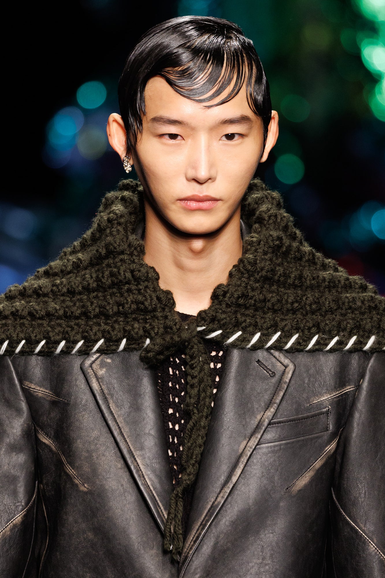 Andersson Bell - Chunky Wool-Blend Hand Knitted Scarf (Green) product image 4 | TRAB K-Fashion Australia