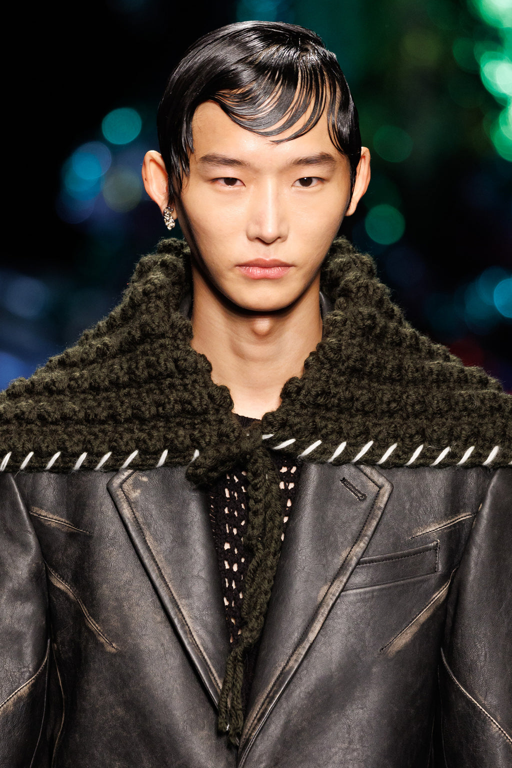 Andersson Bell - Chunky Wool-Blend Hand Knitted Scarf (Green) product image 4 | TRAB K-Fashion Australia