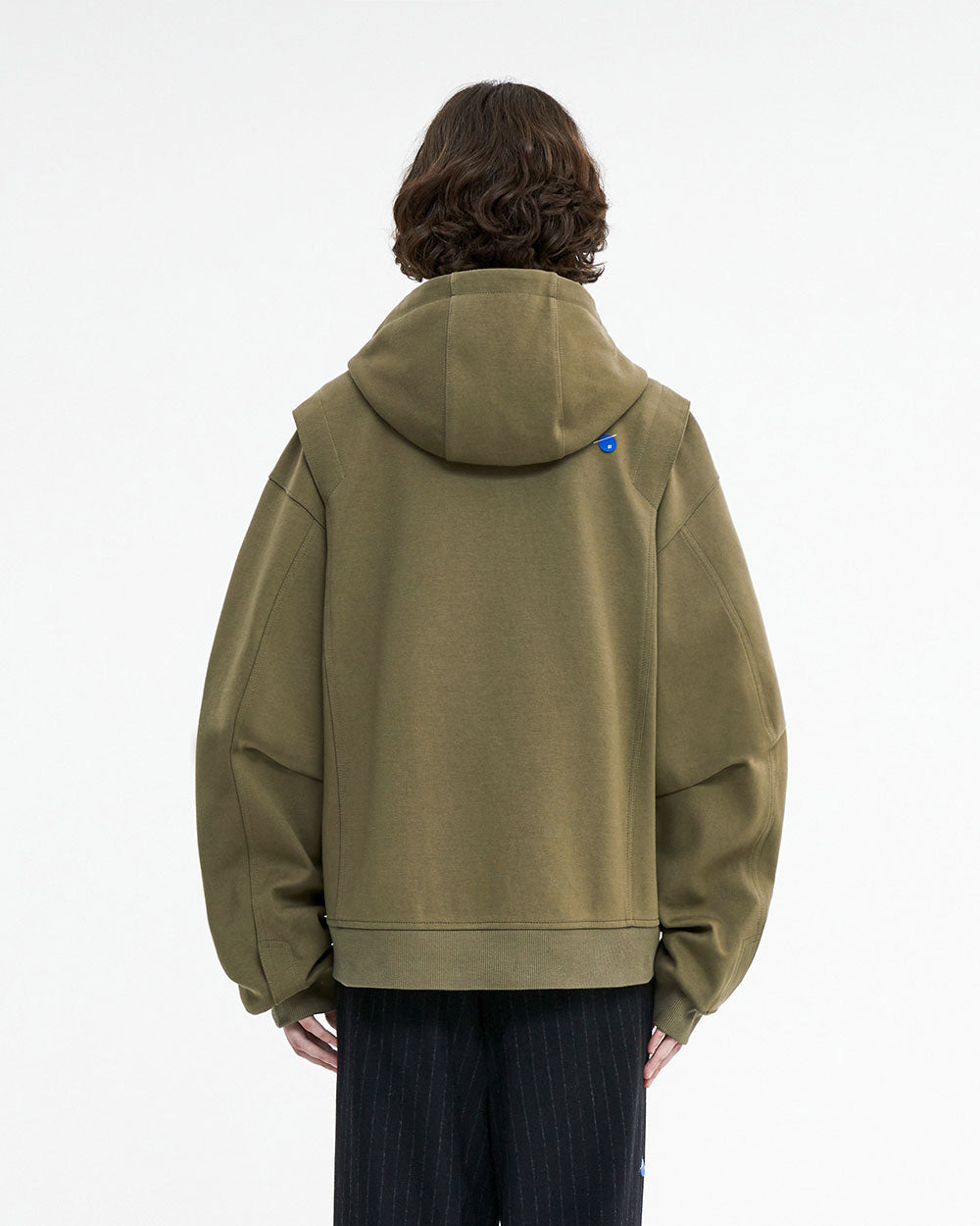 Ader Error - Fluic logo hoodie zip-up (Brown) product image 3 | TRAB K-Fashion Australia