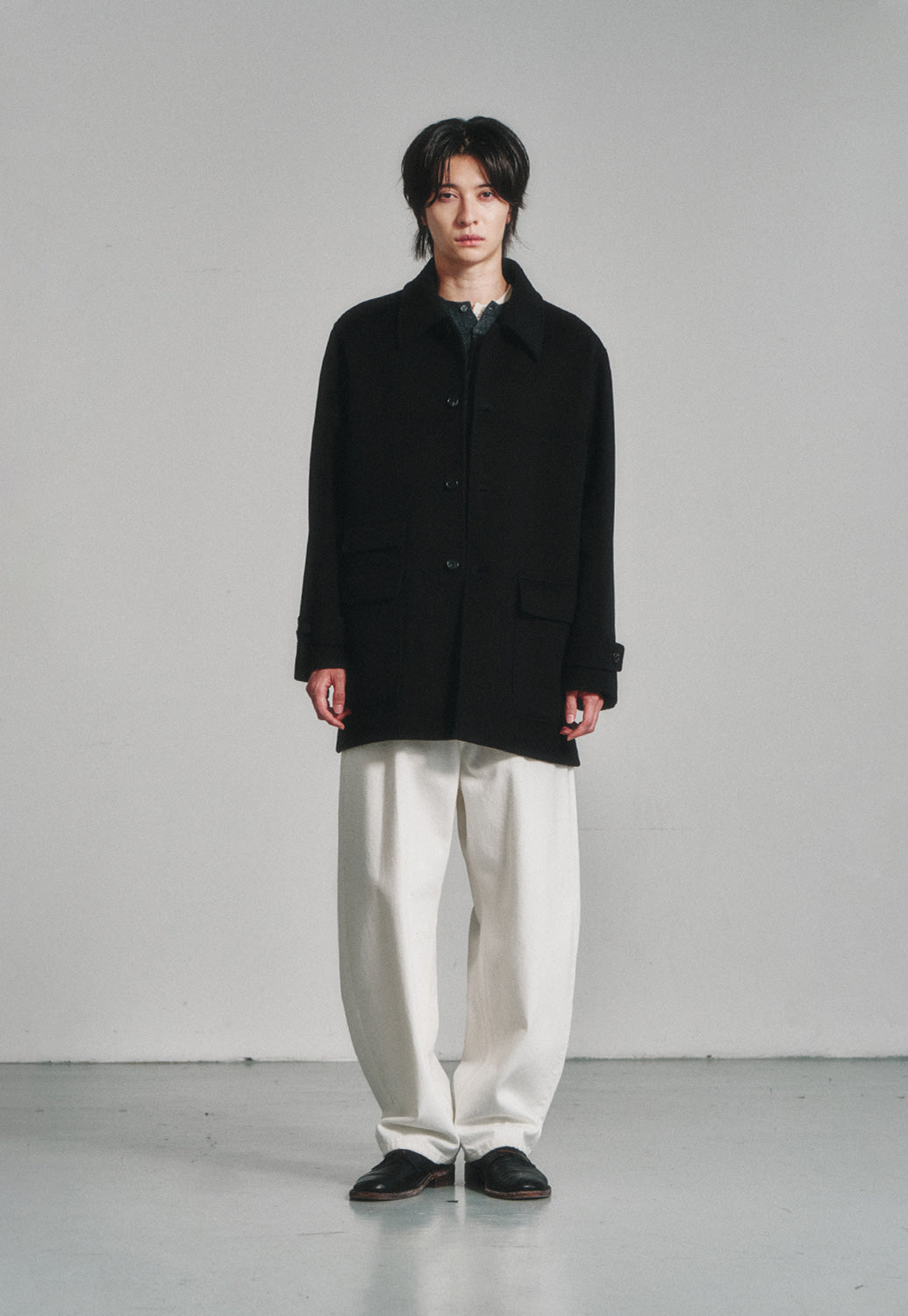Art if acts - One Tuck Curve Denim Pants (Off White) product image 2 | TRAB K-Fashion Australia