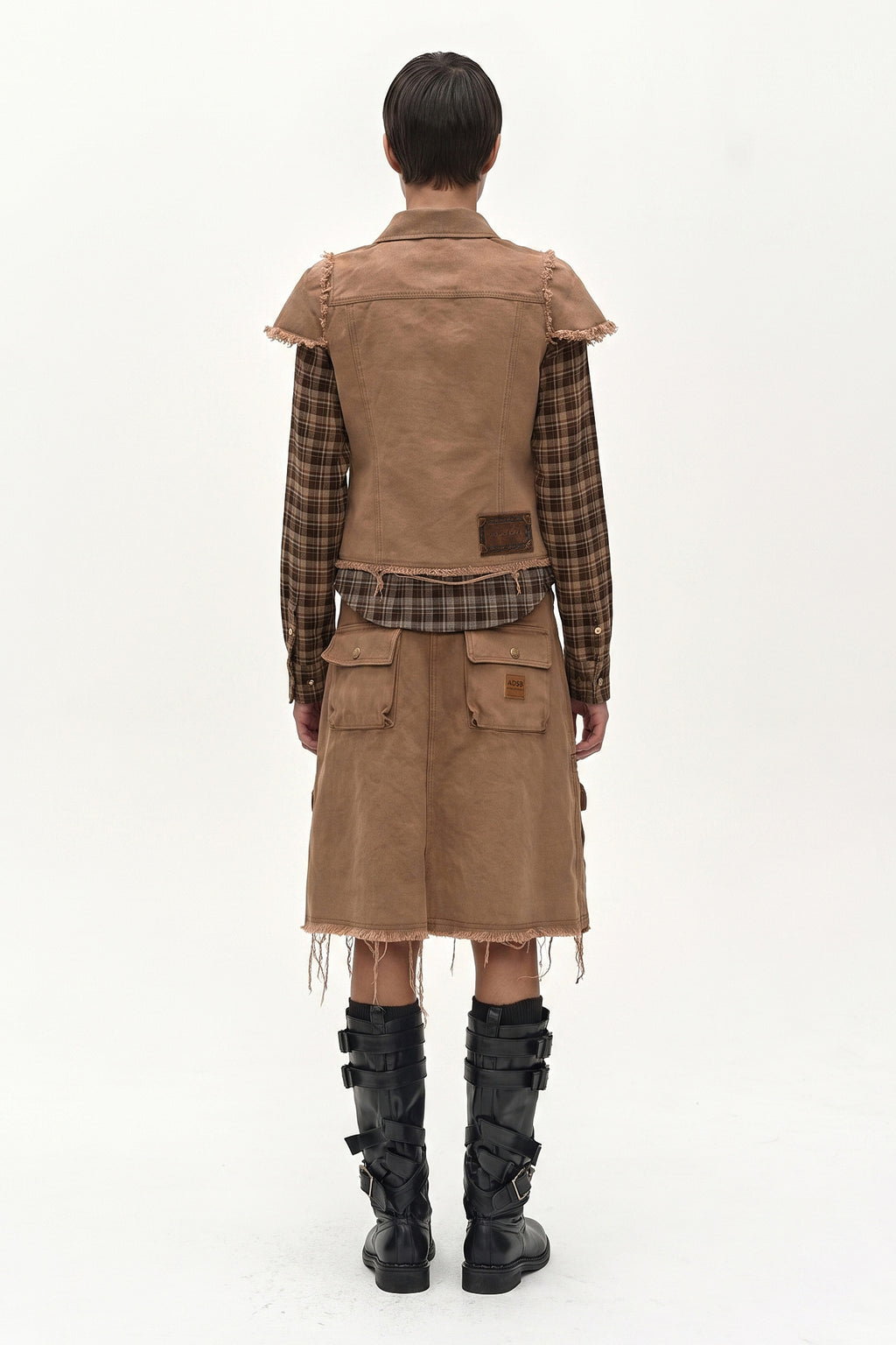 Andersson Bell - Layered Studded Vest Shirt (brown) (Brown) product image 4 | TRAB K-Fashion Australia