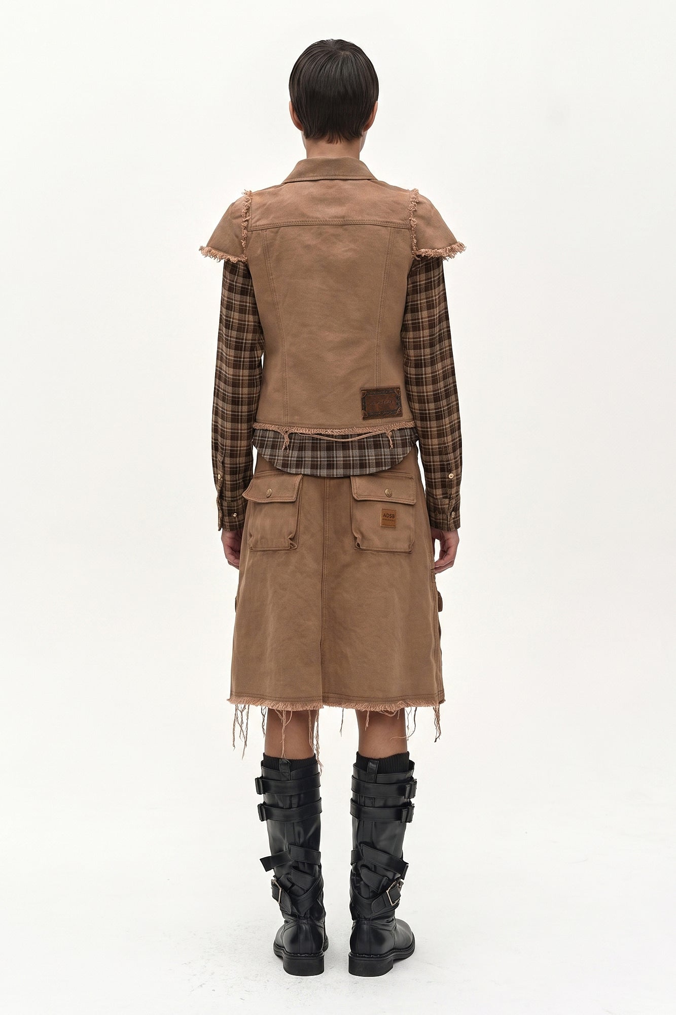 Andersson Bell - Layered Studded Vest Shirt (brown) (Brown) product image 4 | TRAB K-Fashion Australia