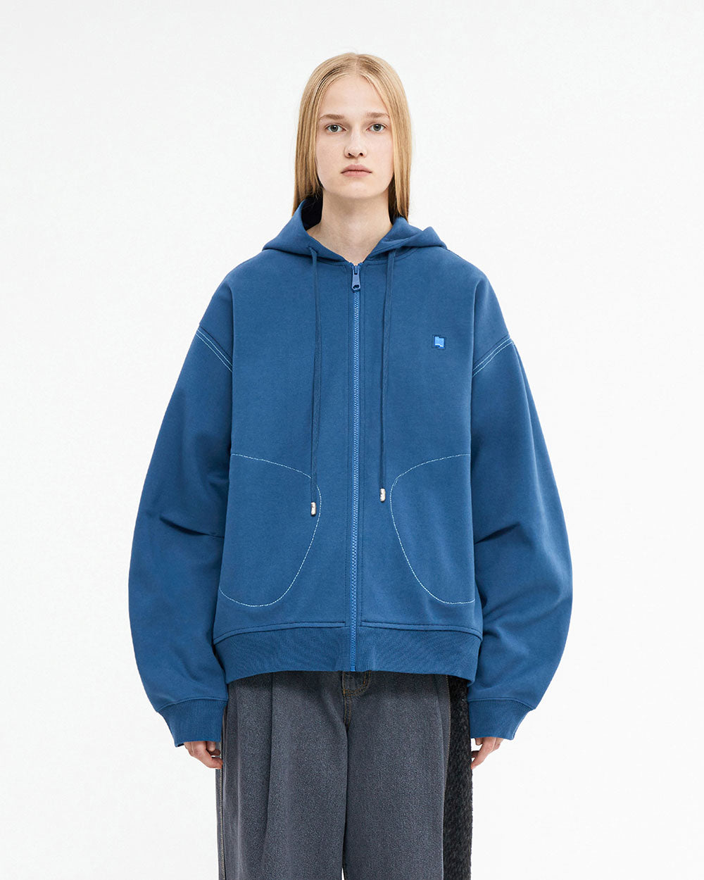Ader Error - TRS hoodie zip-up (Blue) product image 1 | TRAB K-Fashion Australia