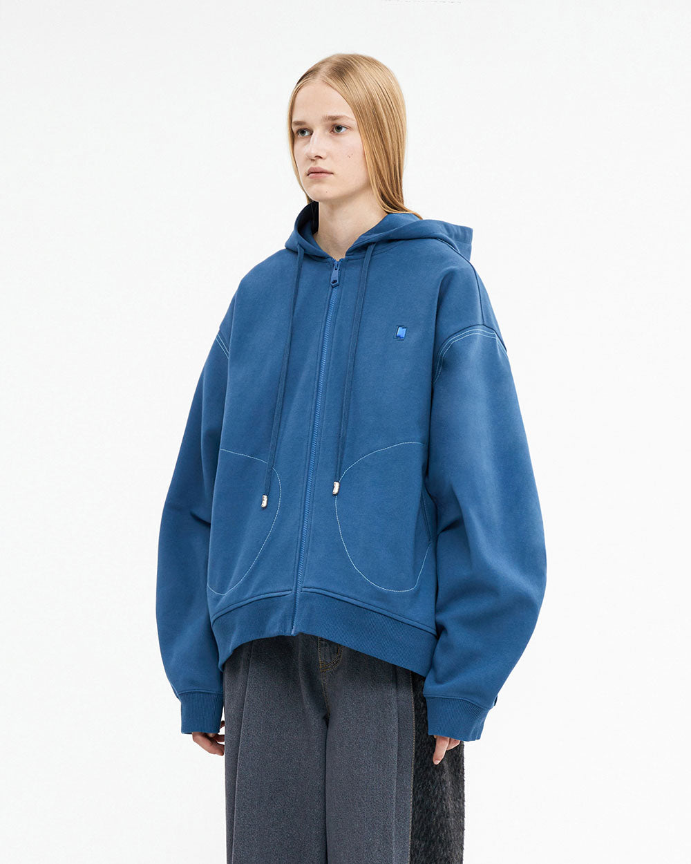 Ader Error - TRS hoodie zip-up (Blue) product image 2 | TRAB K-Fashion Australia