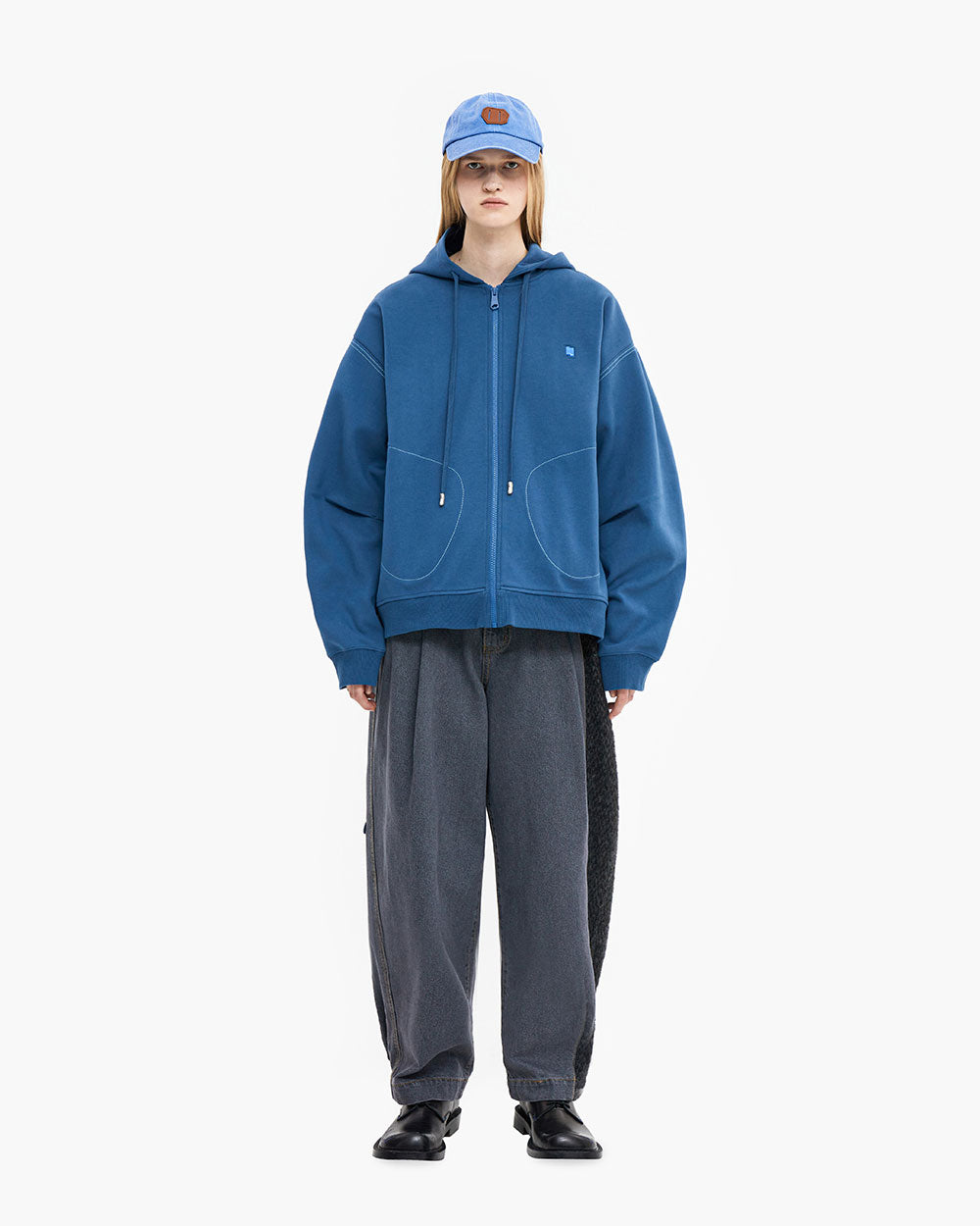 Ader Error - TRS hoodie zip-up (Blue) product image 4 | TRAB K-Fashion Australia