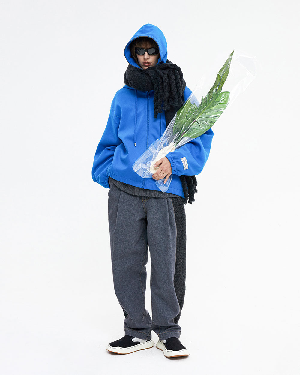 Ader Error - Liner hoodie zip-up (Blue) product image 4 | TRAB K-Fashion Australia