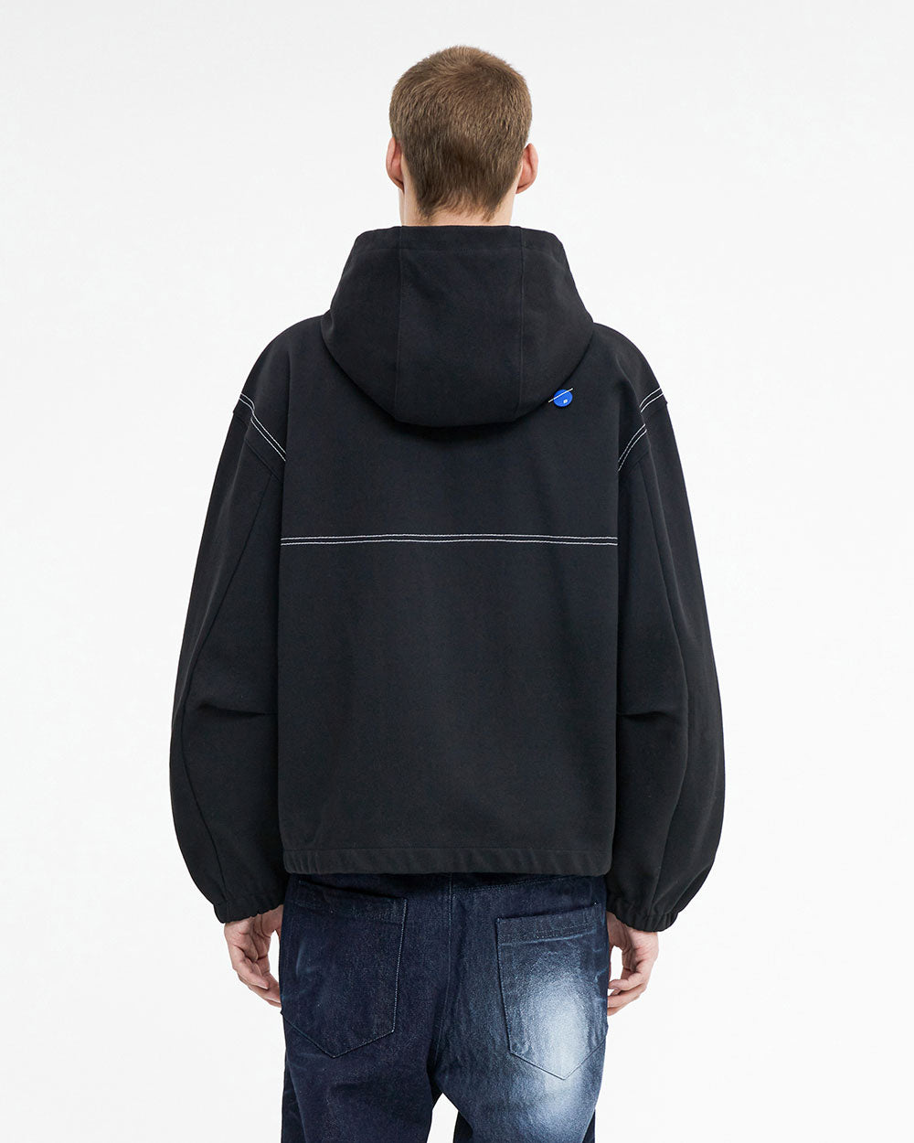 Ader Error - Liner hoodie zip-up (Noir) product image 3 | TRAB K-Fashion Australia