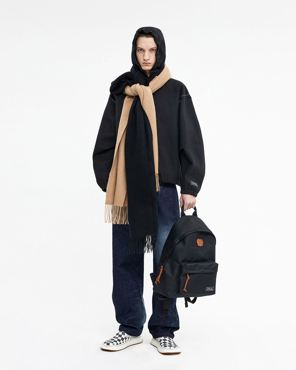 Ader Error - Liner hoodie zip-up (Noir) product image 4 | TRAB K-Fashion Australia