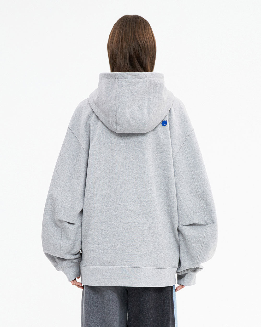 Ader Error - TRS decal hoodie zip-up (Grey) product image 3 | TRAB K-Fashion Australia
