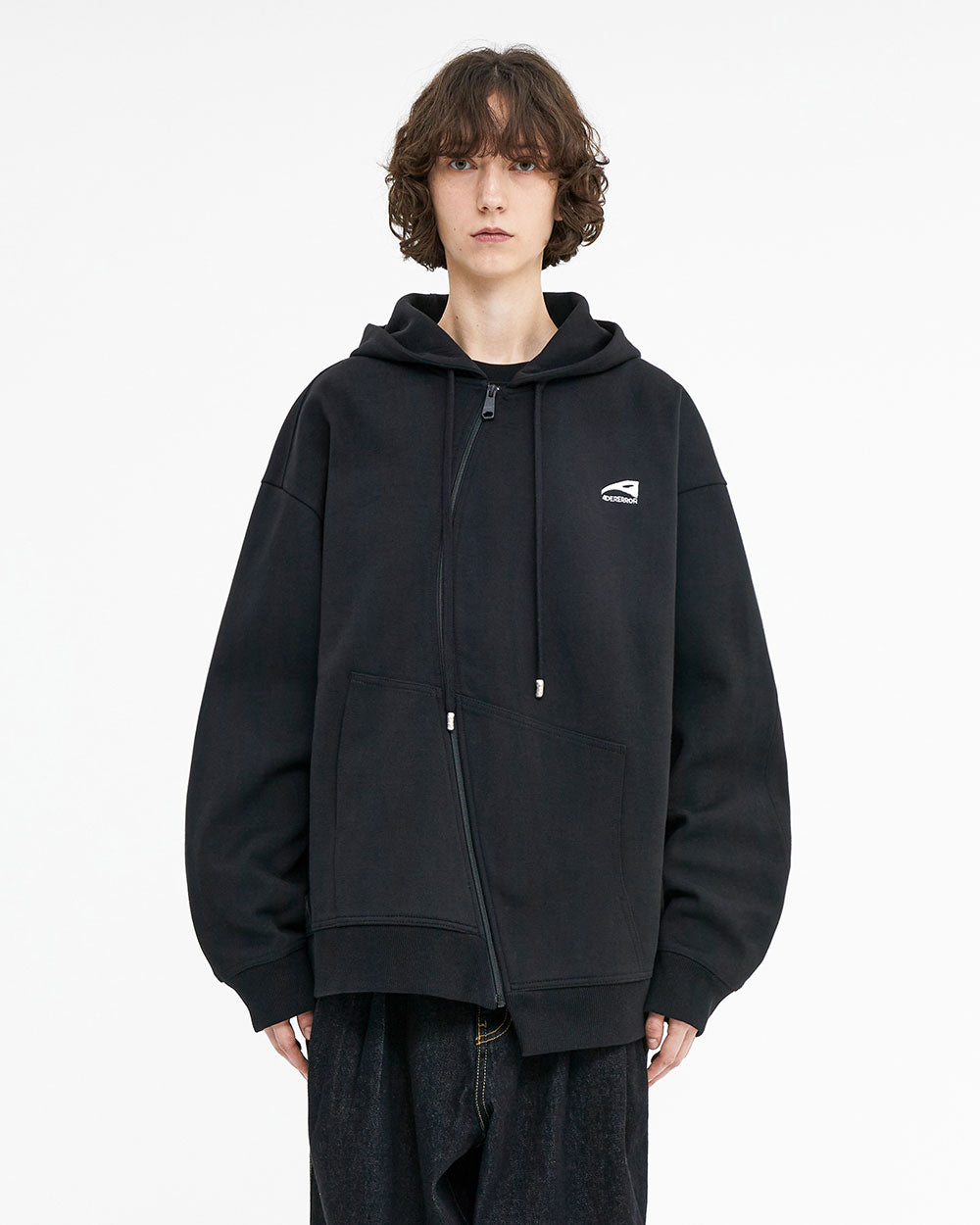 Ader Error - Enty logo hoodie zip-up (Noir) product image 1 | TRAB K-Fashion Australia