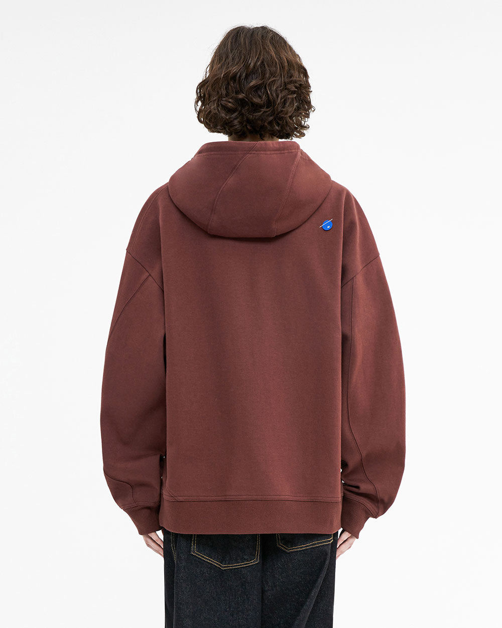 Ader Error - Enty logo hoodie zip-up (Burgundy) product image 3 | TRAB K-Fashion Australia