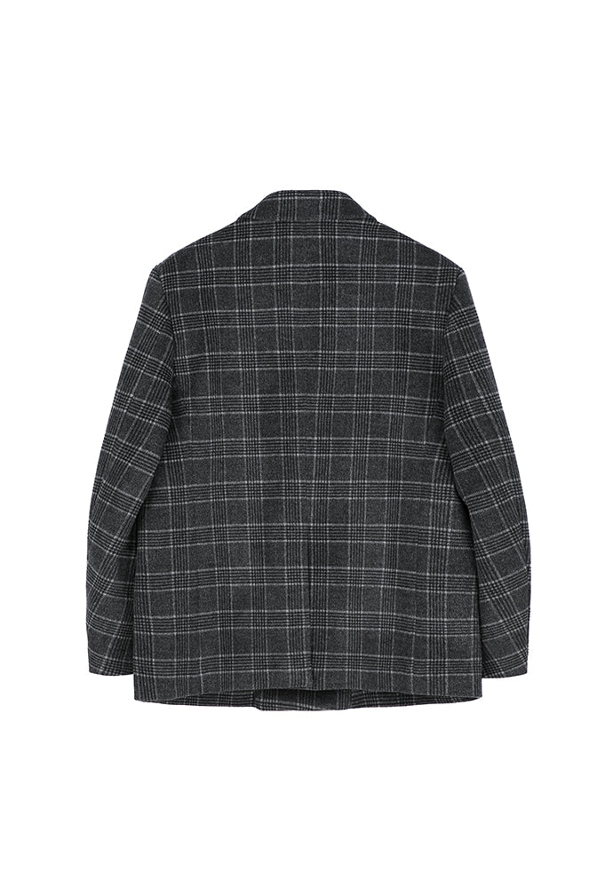 Tonywack - Rave Double Blazer (Grey Check (Australia Wool Winter Fabric)) product image 7 | TRAB K-Fashion Australia