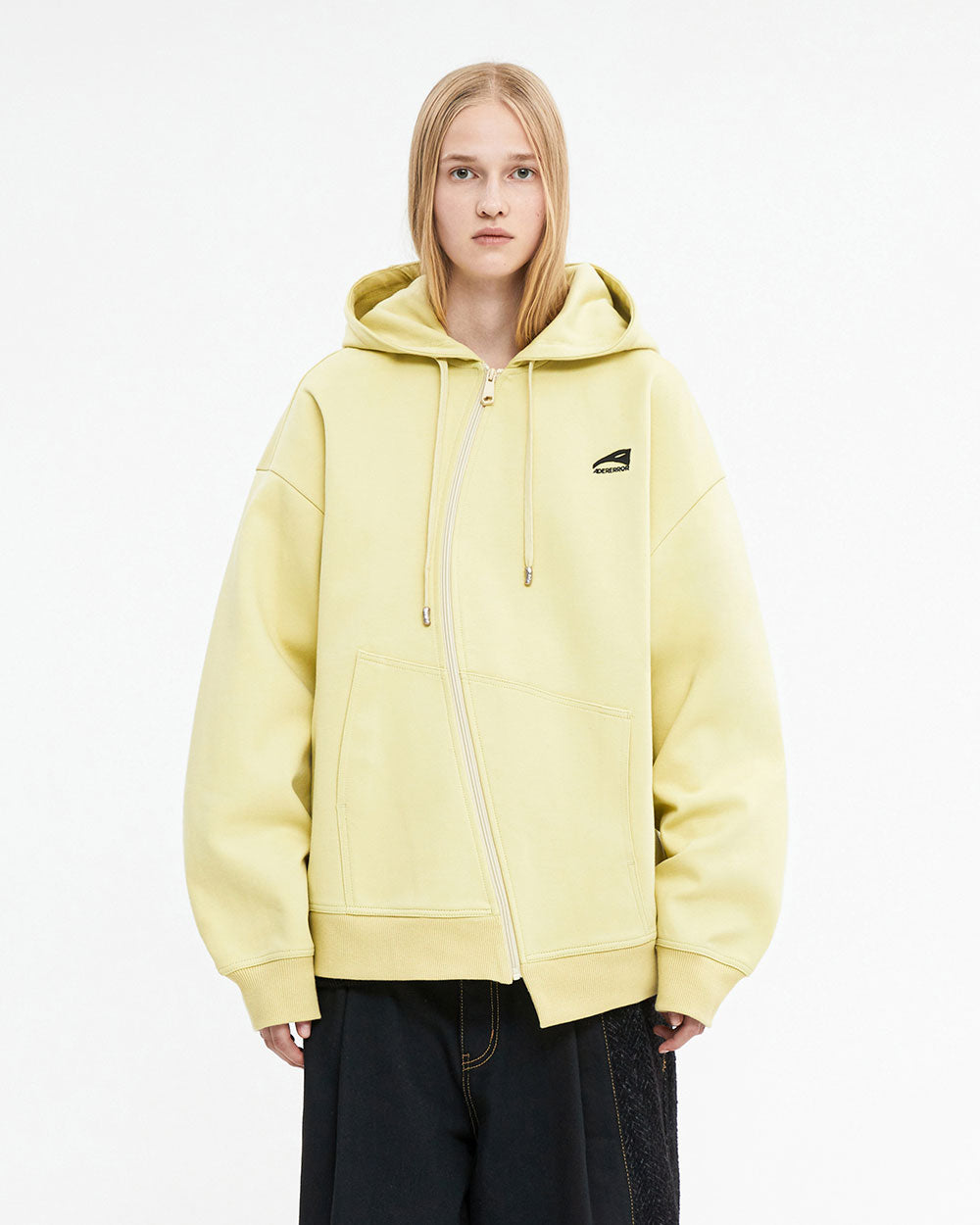 Ader Error - Enty logo hoodie zip-up (Yellow) product image 1 | TRAB K-Fashion Australia