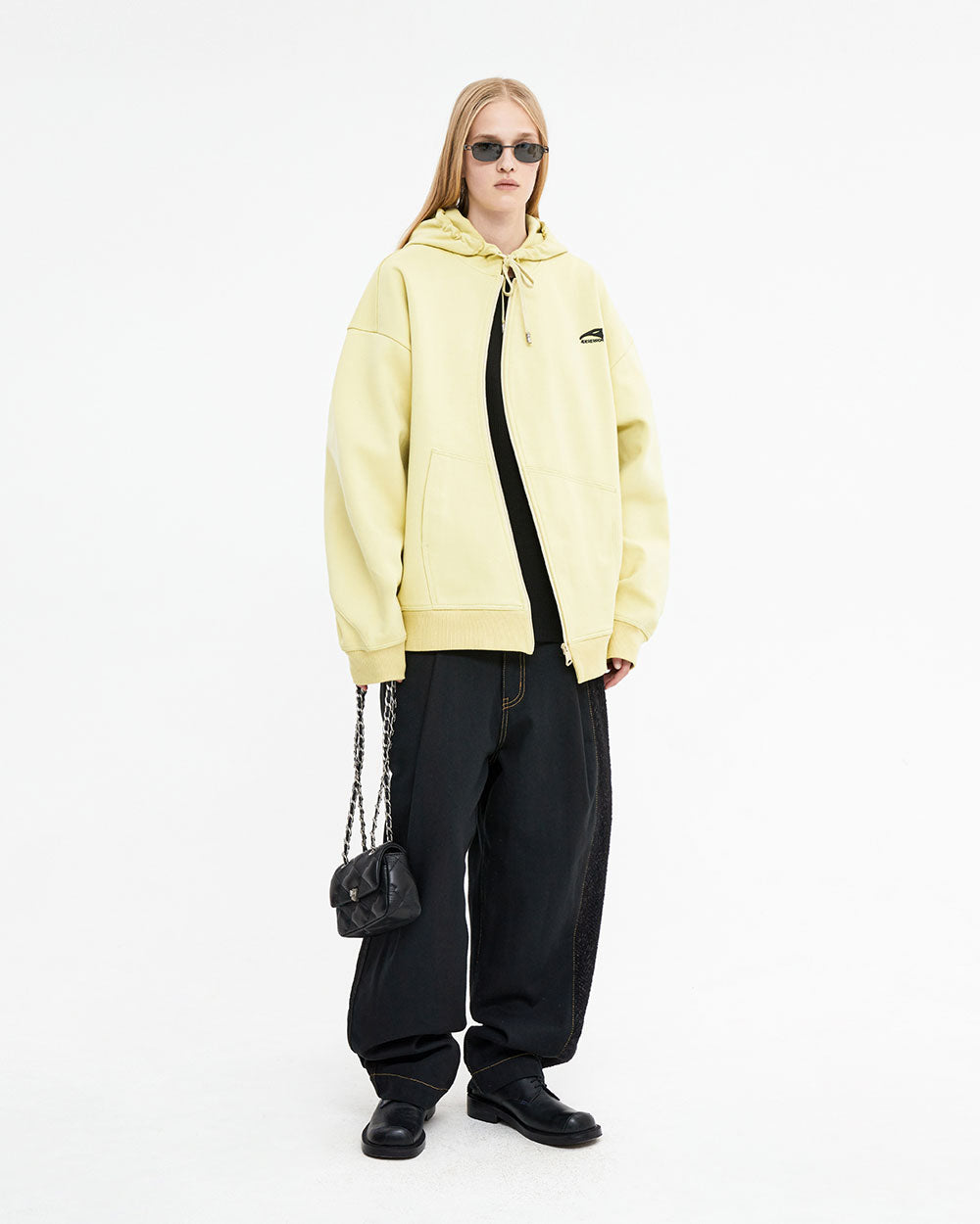 Ader Error - Enty logo hoodie zip-up (Yellow) product image 4 | TRAB K-Fashion Australia