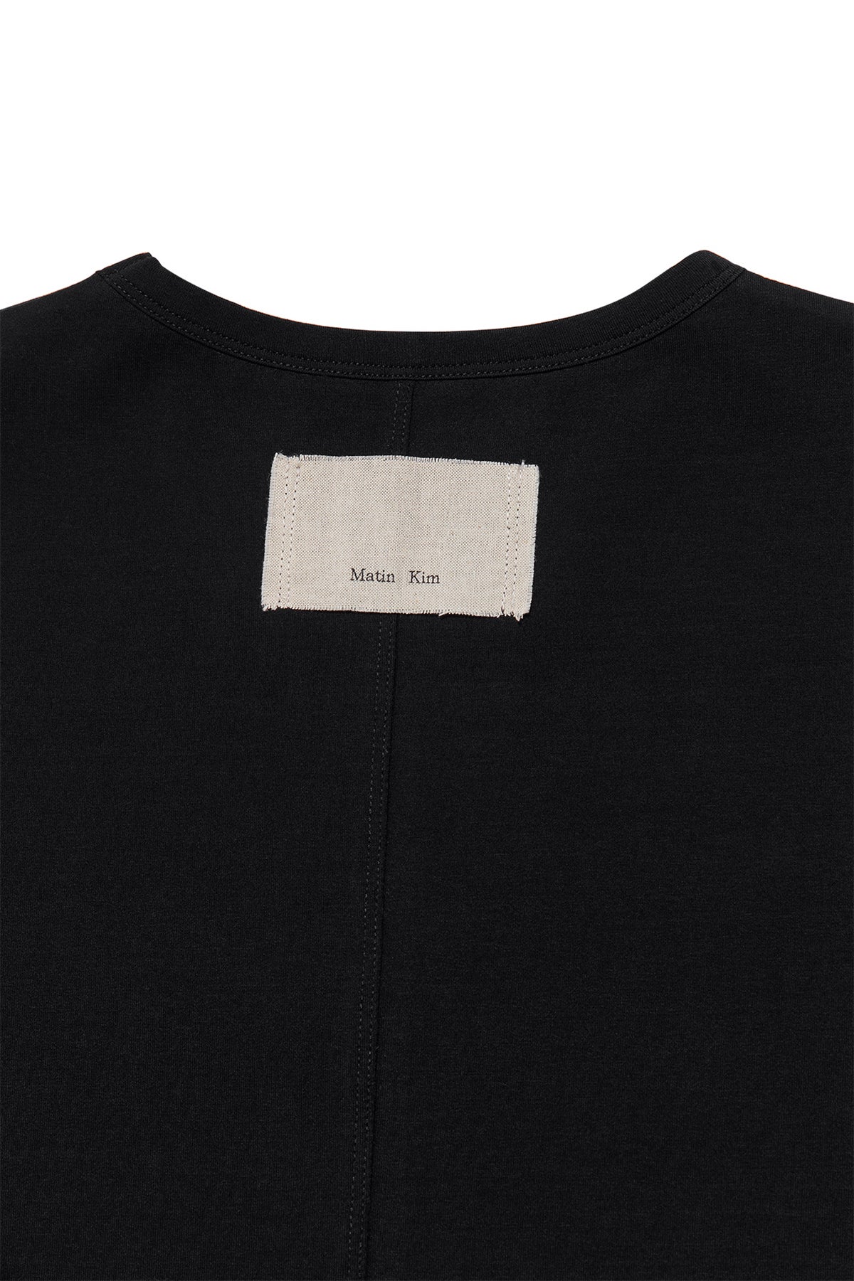 Matin Kim - Stitch Printing Detail Crop Top (Black) product image 4 | TRAB K-Fashion Australia
